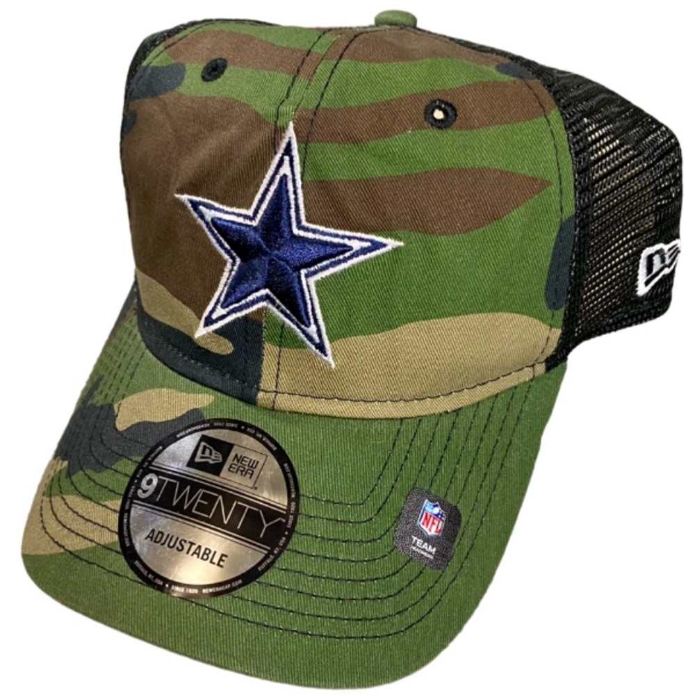 Dallas Cowboys Hat Trucker Camo NFL Football New Era 9Twenty SnapBack Adjustable